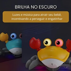 Caranguejo Fujão Brinquedo Interativo com Sensor de Obstáculo, Música Educativa, Ideal para Bebês e Crianças – Aprendizado Premium e Divertido | Desenvolvimento Infantil