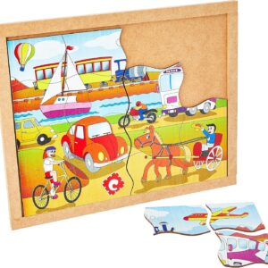 Carlu Brinquedos - Quebra-Cabeça, 4+ Anos, 16 Peças, Color Multicolorido, 1193