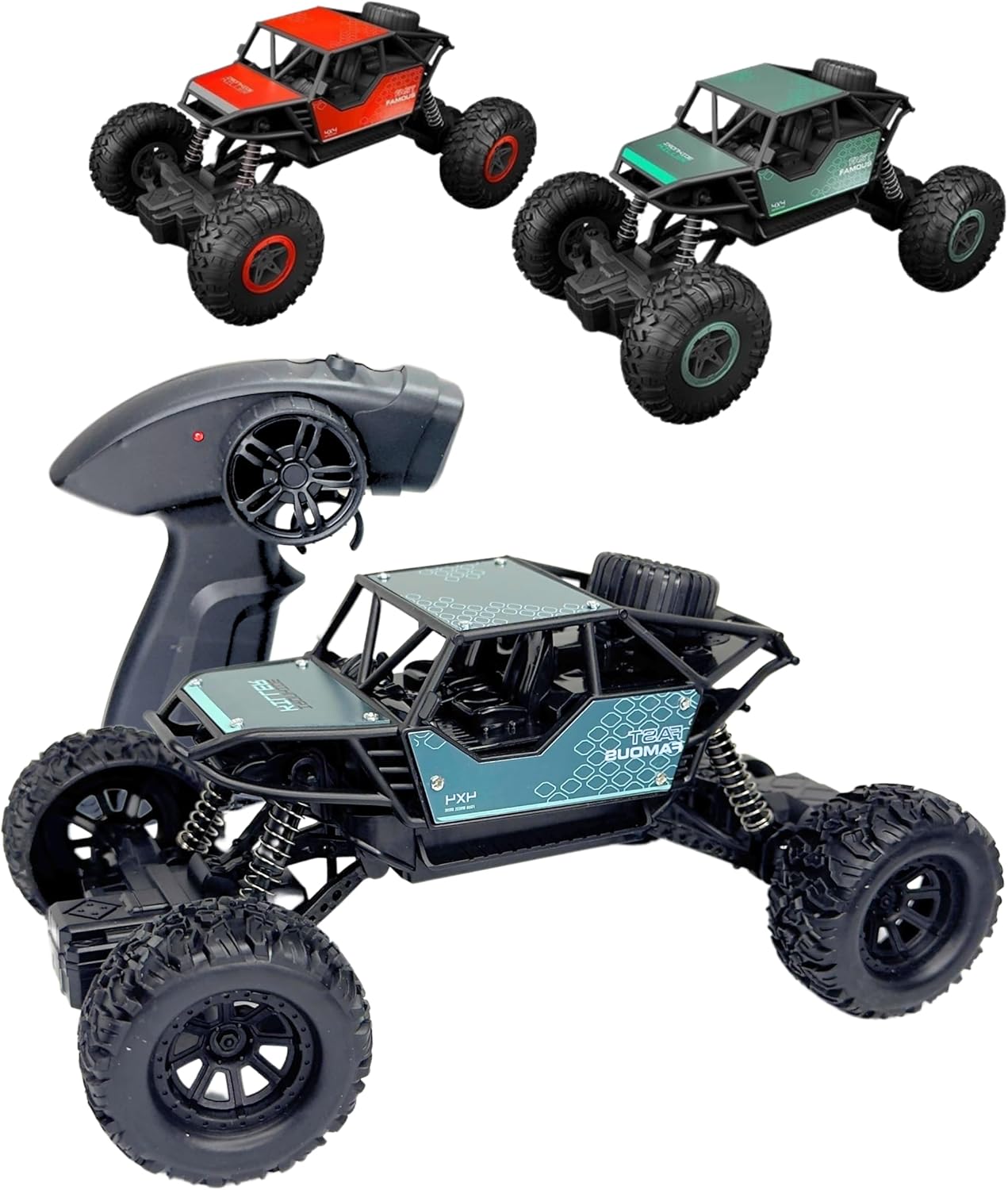 Carrinho Controle Remoto Recarregavel Off Road 4x4 Infantil Com Suspensão Grande e Bateria USB