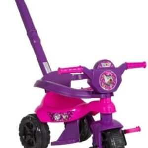 Carrinho Infantil C/Pedal KEMOTOCA Baby Dog Rosa P/Passeio Design Seguro Divertido Cores Variadas Rodas Suaves Multifunção