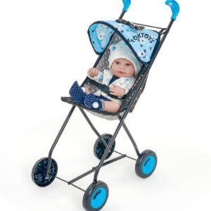 Carrinho de Boneca Bebê Reborn Semi Luxo Azul