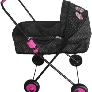 Carrinho de Boneca Xikitita Infantil Brinquedo De Passeio Para O Bebe Reborn De Sua Filha, Com Capota Dobrável, Trava Automática, Desmontável e Portátil.