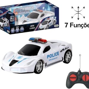 Carrinho de Controle Remoto Polícia 7 Funções Esportivo Brinquedo Escala 1:24 Linha Premium M5 Armarinhos