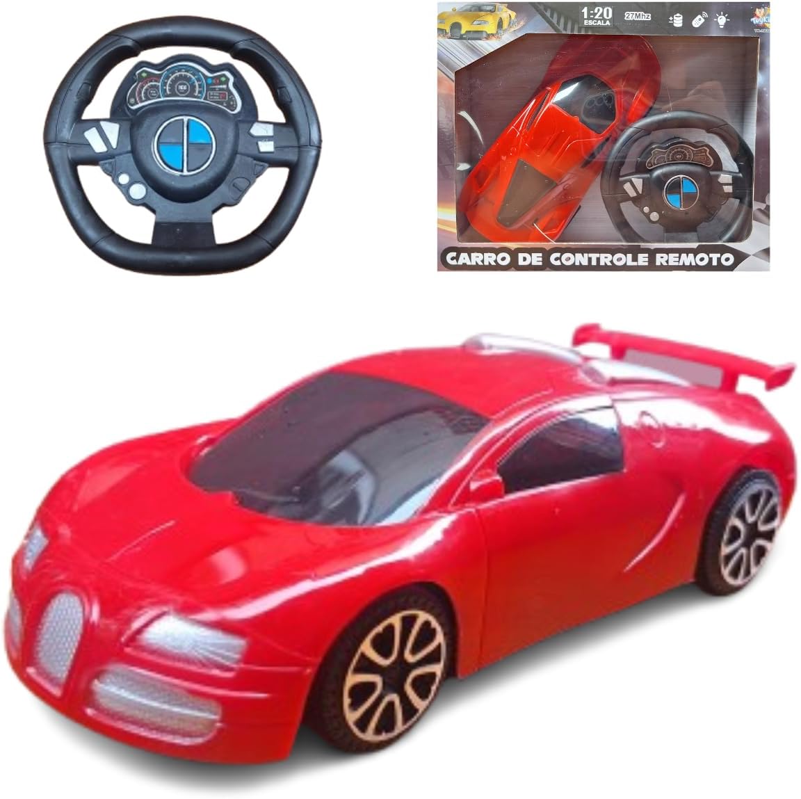 Carrinho de controle Remoto Meu 1 carro de corrida (Vermelho)