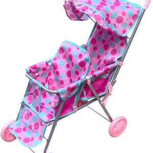 Carrinho para Boneca Passeio Divertido Gêmeos DM Toys
