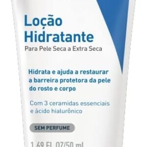 CeraVe, Loção Hidratante Corporal, com textura Fluida e Ácido Hialurônico, 50ml