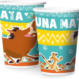 Copo Papel 180 Ml O Rei Leao 12 Un.