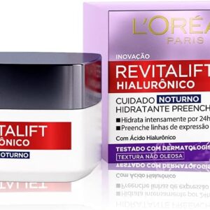 Creme Facial Anti-idade L'Oréal Paris Revitalift Hialurônico Noturno, 49g