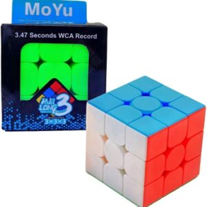 Cubo Mágico 3x3x3 Stickerless Moyu Meilong, Multicor, Profissional, Ágil, Cores Vibrantes, Design Ergonômico, Mecanismo Avançado (JobStore)