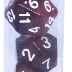 Dados de RPG - Conjunto com 7 Dados Aurora - Cosmic Stars Aurora Dice com Tubo
