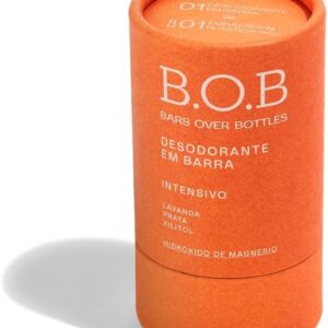 Desodorante Alta Proteção Intensivo em Barra B.O.B | Natural, vegano, livre de crueldade, sustentável, livre de plástico, waterless, 0% álcool, livre de alumínio