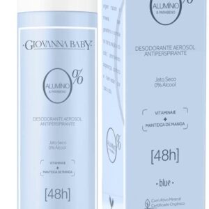 GIOVANNA BABY Desodorante Aerosol Giovanna Baby Blue 0% Aluminio & Parabeno -Jato Seco 48H 0% Álcool Vitamina E + Manteiga De Manga-150Ml