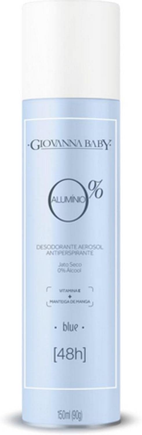 GIOVANNA BABY Desodorante Aerosol Giovanna Baby Blue 0% Aluminio & Parabeno -Jato Seco 48H 0% Álcool Vitamina E + Manteiga De Manga-150Ml - Imagem 2