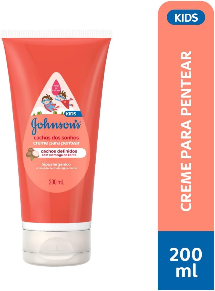 Johnson's Baby Creme Para Pentear Infantil Para Cabelos Cacheados Cachos Dos Sonhos,200ml - Imagem 2