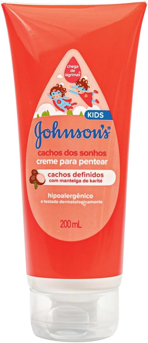 Johnson's Baby Creme Para Pentear Infantil Para Cabelos Cacheados Cachos Dos Sonhos,200ml