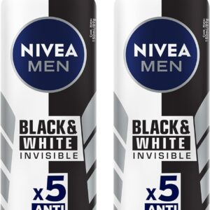 Kit NIVEA Desodorante Aerosol Men Black&White Invisible - 2 unidades