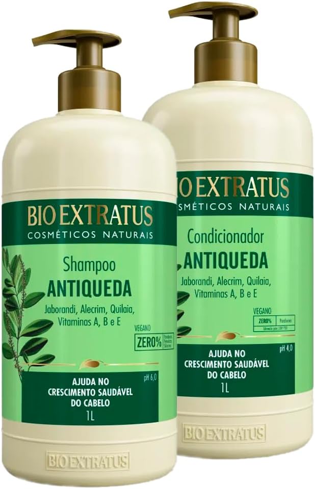 Kit Shampoo + Condicionador Bio Extratus Jaborandi Antiqueda 1L (Jaborandi)