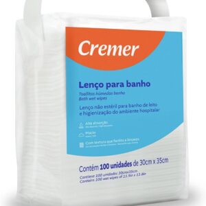 Lenço De Banho Cremer Pacote Com 100 Unidades