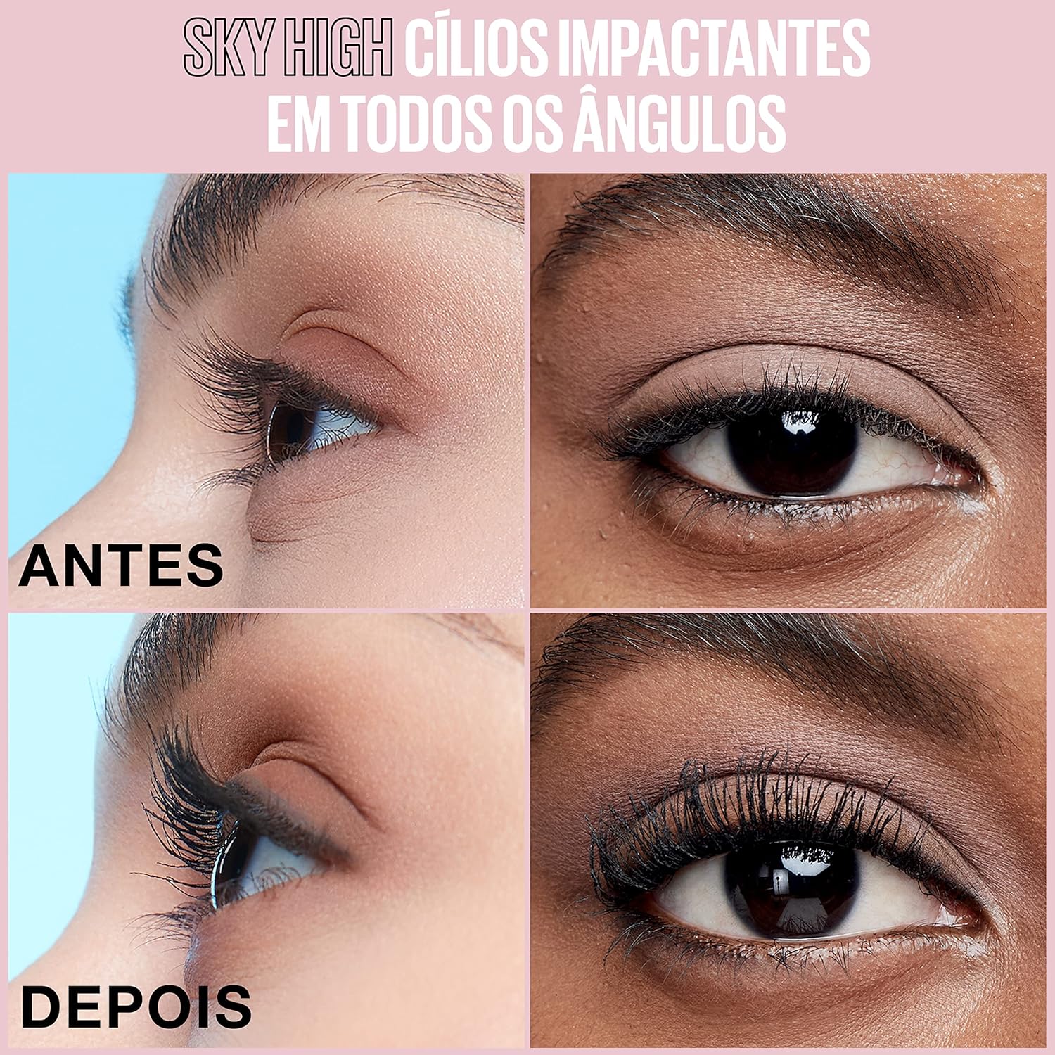 Maybelline Ny Máscara de Cílios Lash Sensational Sky High À Prova D'Água, Preto 7,2ml - Imagem 2
