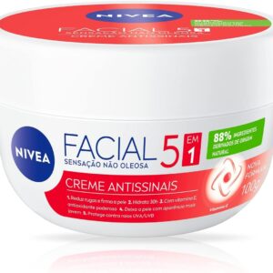 NIVEA Creme Facial Antissinais 100g - Sua fórmula com hidronutrientes e vitamina E é de rápida absorção, firma e reduz linhas de expressão e protege a pele contra os raios UVA/UVB