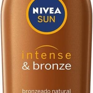 NIVEA SUN Loção Bronzeadora Intense & Bronze FPS 6 125ml - Bronzeamento natural e duradouro, resistente à água, com Vitamina E, Proteção UVA/UVB, para peles pouco sensíveis