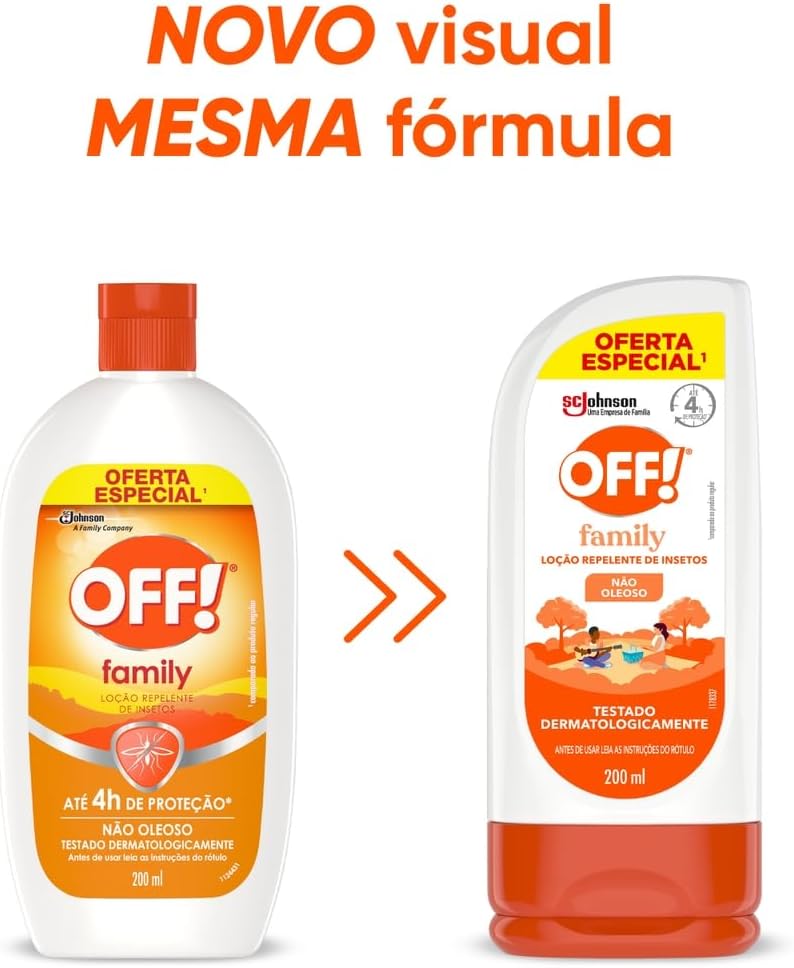 OFF! Family Repelente de Mosquitos, Protege por até 4h, Loção, 200ml - Imagem 2