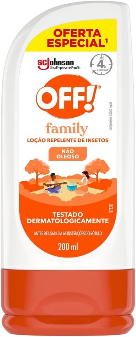 OFF! Family Repelente de Mosquitos, Protege por até 4h, Loção, 200ml