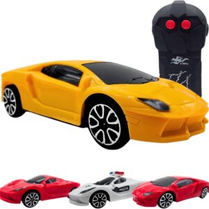 carrinho de controle remoto brinquedo menino 3 anos criança 3 anos carro de policia presente dia das crianças (Amarelo)