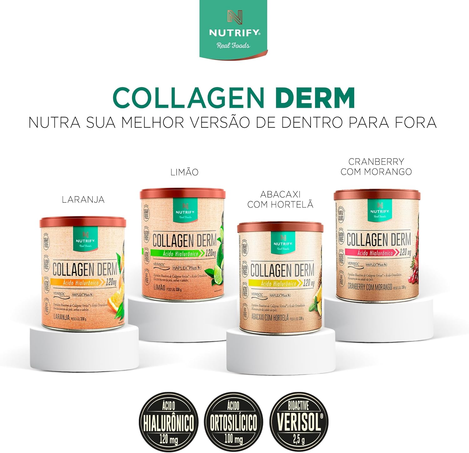 Nutrify Collagen Derm Abacaxi Com Hortelã 330G - Imagem 7