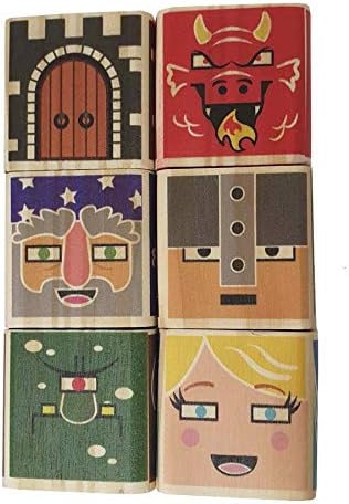 Brinquedo Educativo, Kit Medieval com Blocos de Madeira Maciça, Ulla Blocos, Multicor - Imagem 3