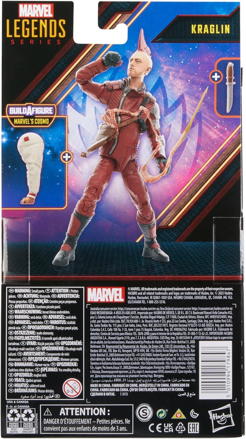 Boneco Marvel Legends Series - Figura de 15 cm e Acessórios - Kraglin - F7406 - Hasbro - Imagem 4