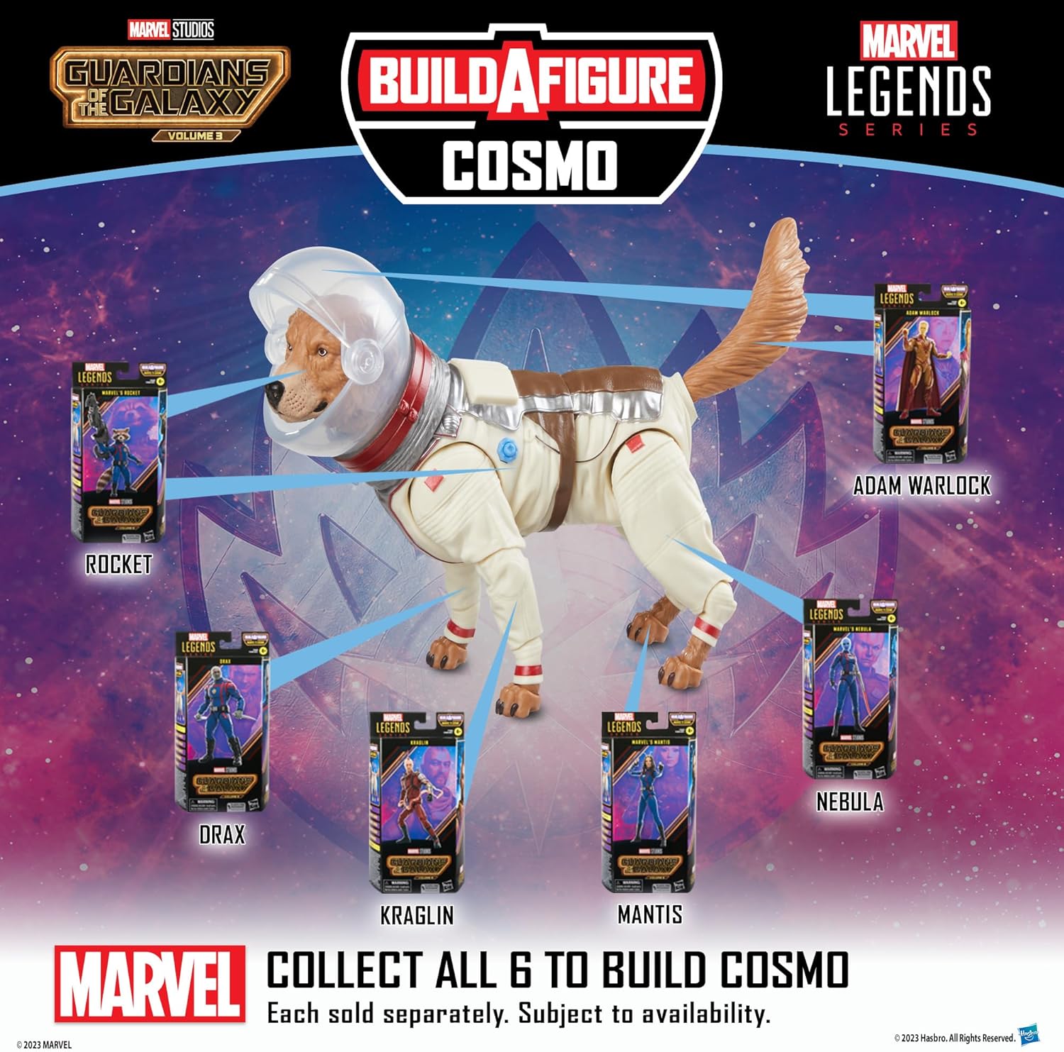 Boneco Marvel Legends Series - Figura de 15 cm e Acessórios - Kraglin - F7406 - Hasbro - Imagem 5