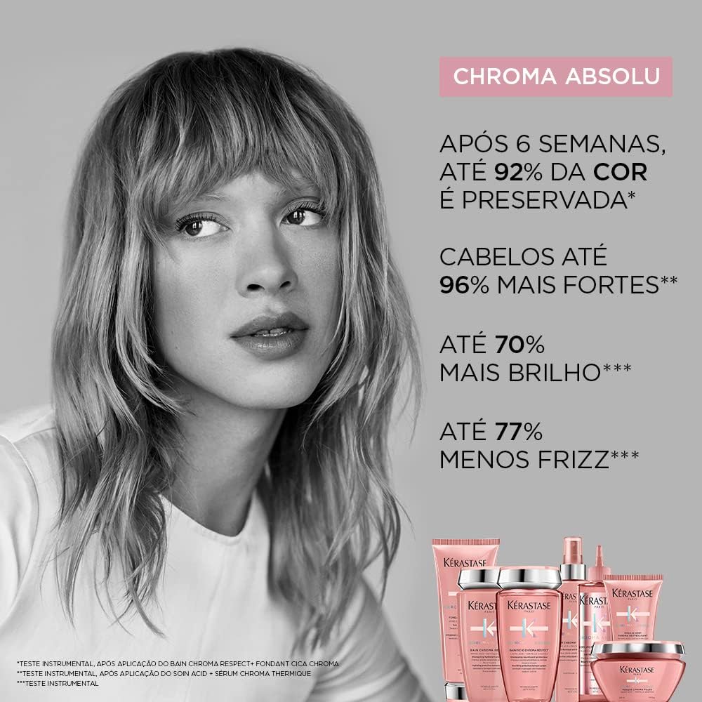 Kérastase Spray Chroma Absolu Sérum Chroma Thermique, Cabelos coloridos, Proteção de cor, proteção térmica, Aminoácido, Centelha Asiática, 150 ml - Imagem 4