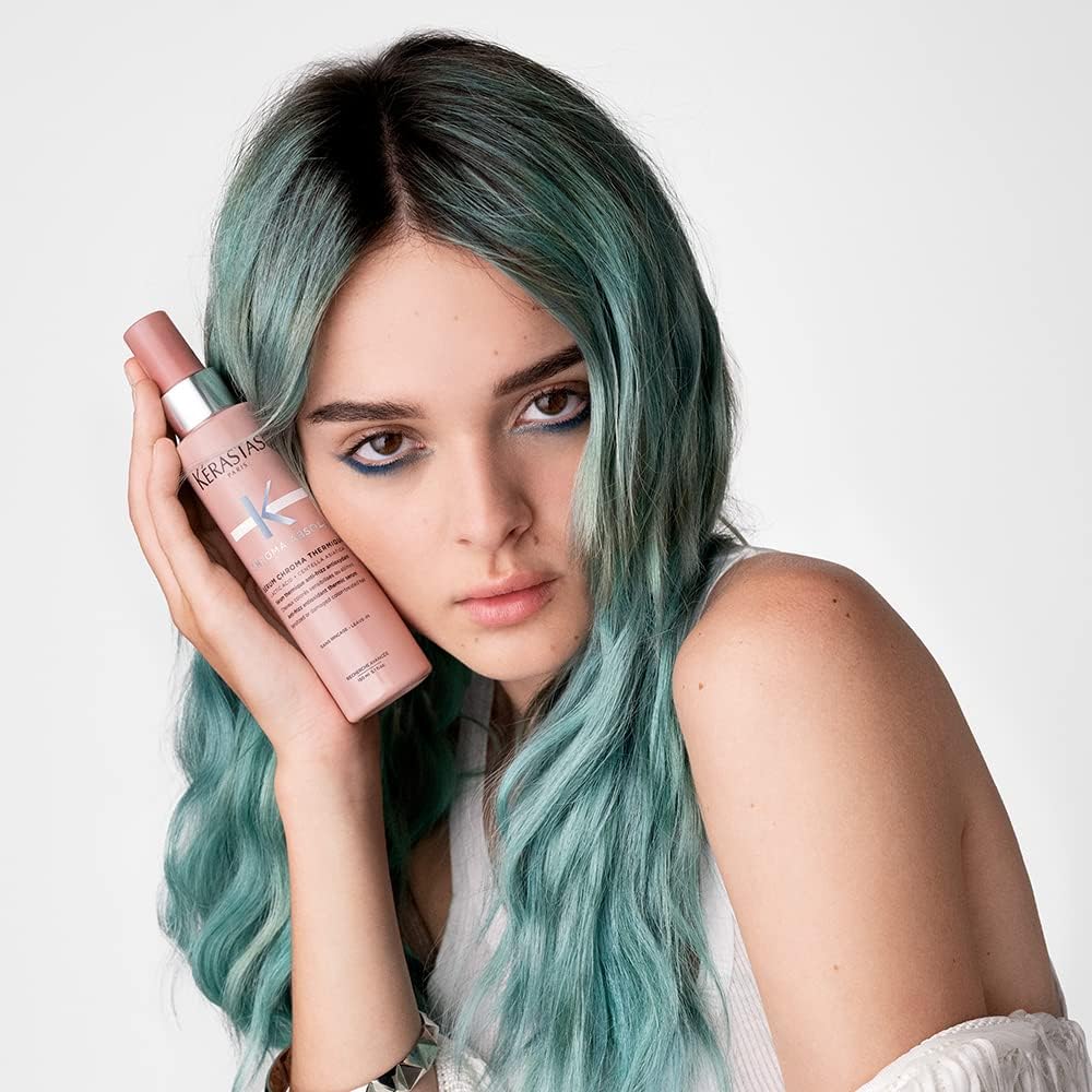 Kérastase Spray Chroma Absolu Sérum Chroma Thermique, Cabelos coloridos, Proteção de cor, proteção térmica, Aminoácido, Centelha Asiática, 150 ml - Imagem 7