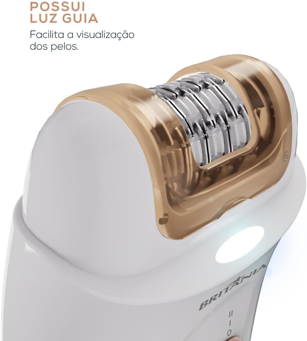 Depilador de Pelos Britânia 4 Acessórios BDP04 5W Branco e rose Bivolt - Imagem 5