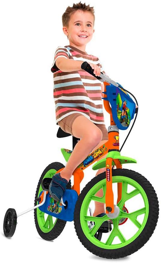 Bicicleta Aro 14" Power Game, Bandeirante, Laranja - Imagem 3
