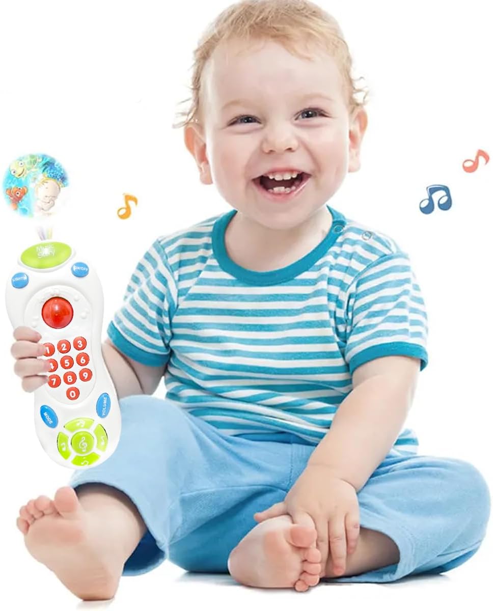 Brinquedo Controle Remoto Musical Som e Luz Bebê Colorido - Imagem 4