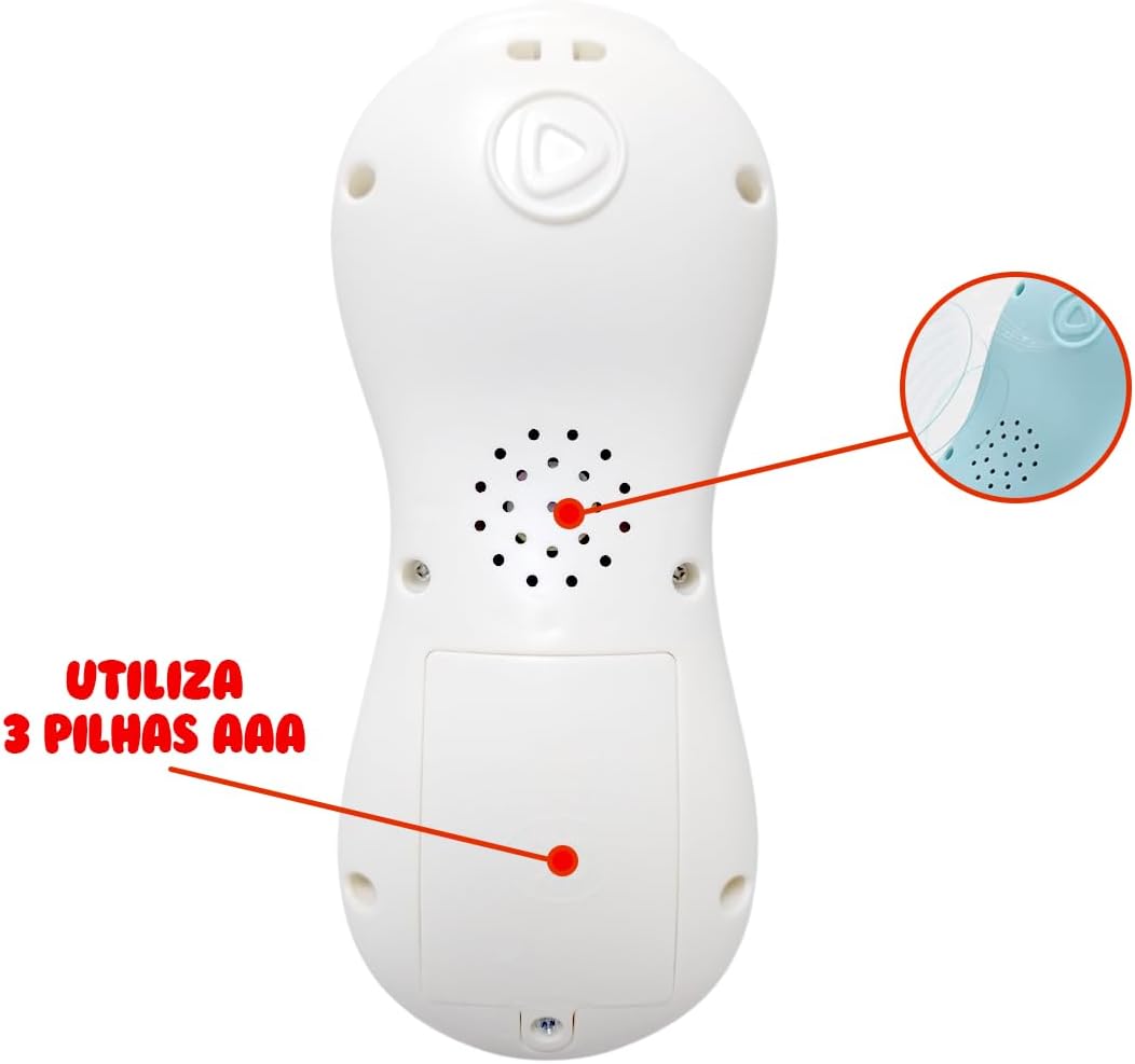 Brinquedo Controle Remoto Musical Som e Luz Bebê Colorido - Imagem 6