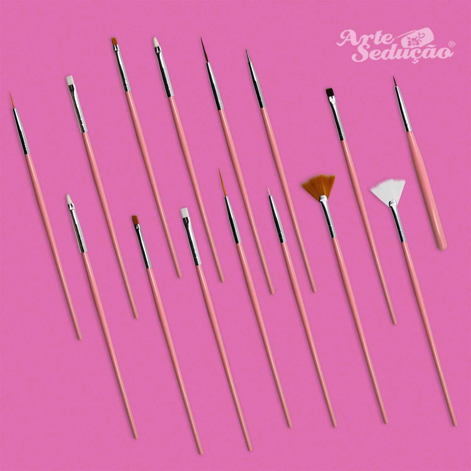 Kit 15 Pincéis de Decoração Pontilhismo para Unhas Gel Alongamento Acrílico + 5 Boleadores, Manicure Pedicure, Ponta Dupla - Imagem 5