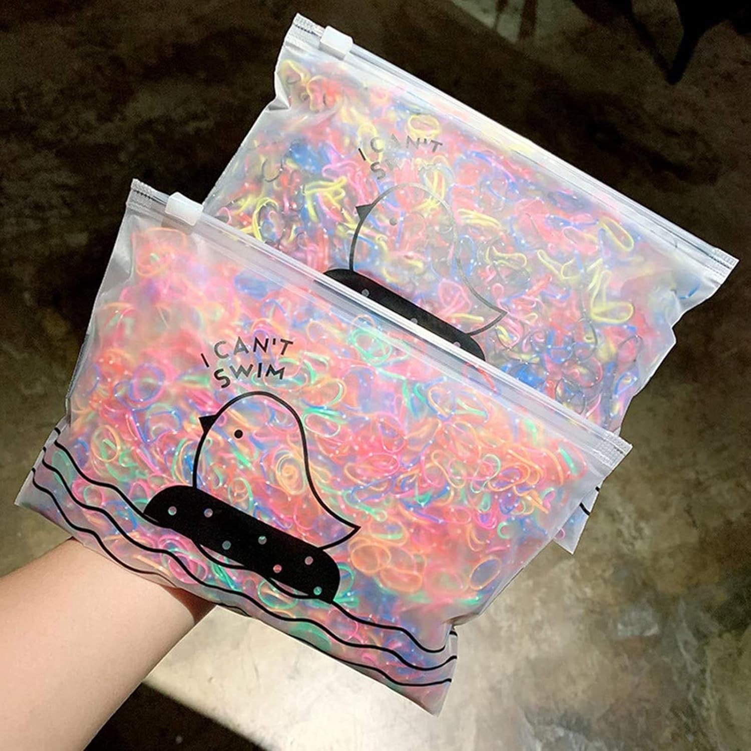 3000 pçs elásticos de cabelo descartáveis elásticos macios laços de cabelo feminino meninas pequenos pequenos elásticos coloridos descartáveis - Imagem 6