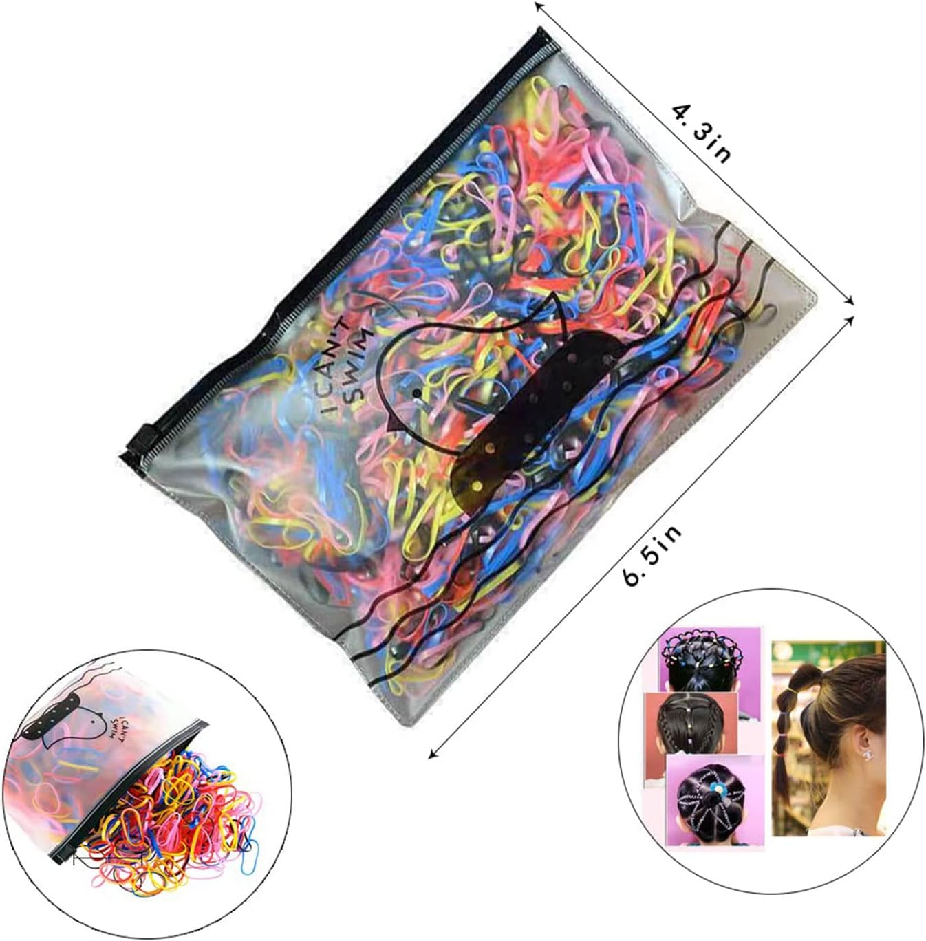 3000 pçs elásticos de cabelo descartáveis elásticos macios laços de cabelo feminino meninas pequenos pequenos elásticos coloridos descartáveis - Imagem 8