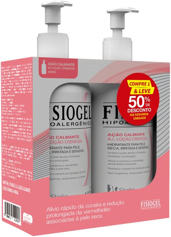 Kit 2x400mL Fisiogel AI Ação Calmante Loção Cremosa - Imagem 2
