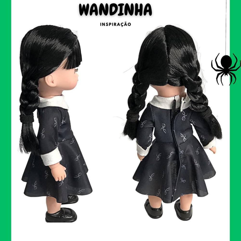 Boneca Vavazinha Com Mãozinha E Fantasminha (Inspiração Série Wandinha) - Imagem 2
