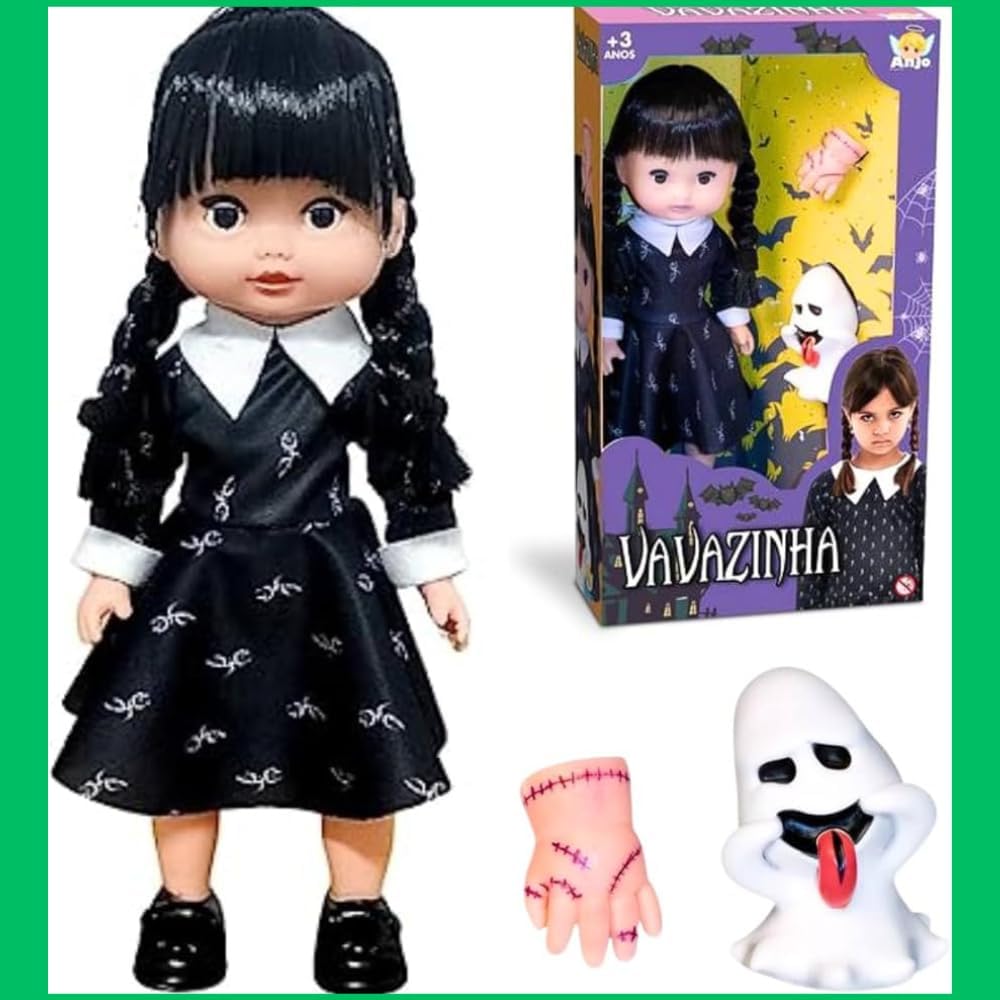 Boneca Vavazinha Com Mãozinha E Fantasminha (Inspiração Série Wandinha) - Imagem 6