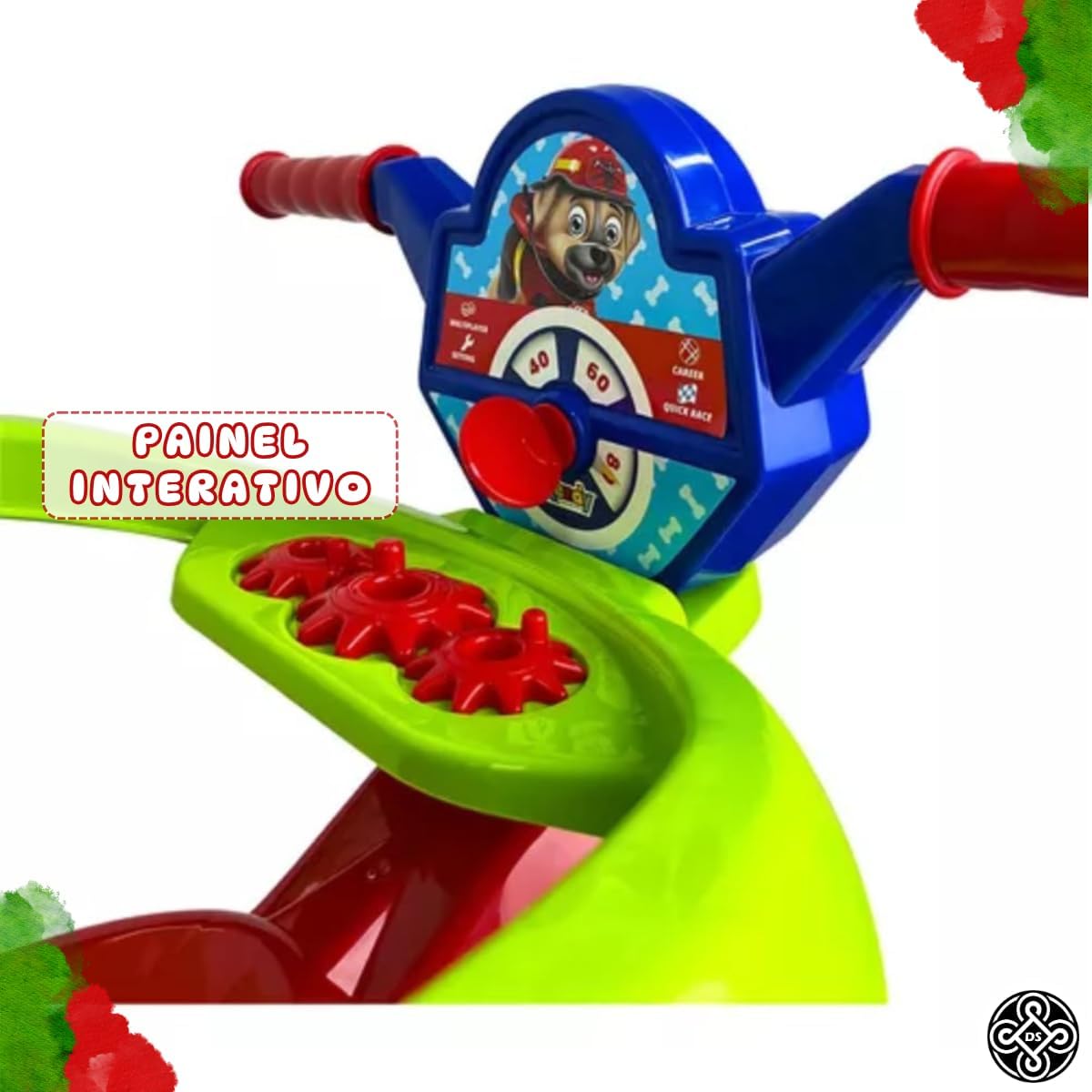 Carrinho Infantil 2 em 1, Passeio e Pedal, baby Kemotoca Vermelho, para Crianças em Fase de Exploração - Imagem 5