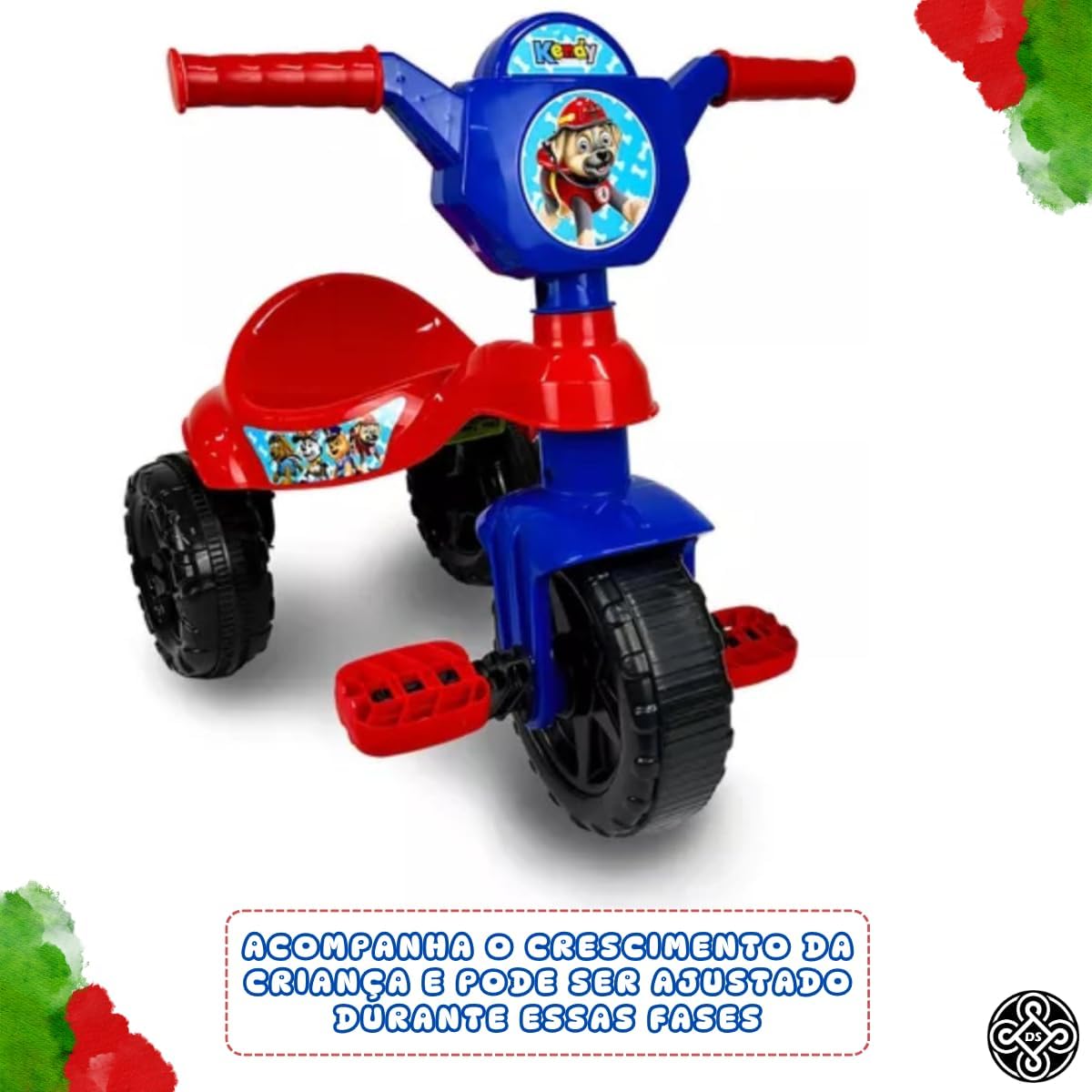 Carrinho Infantil 2 em 1, Passeio e Pedal, baby Kemotoca Vermelho, para Crianças em Fase de Exploração - Imagem 6