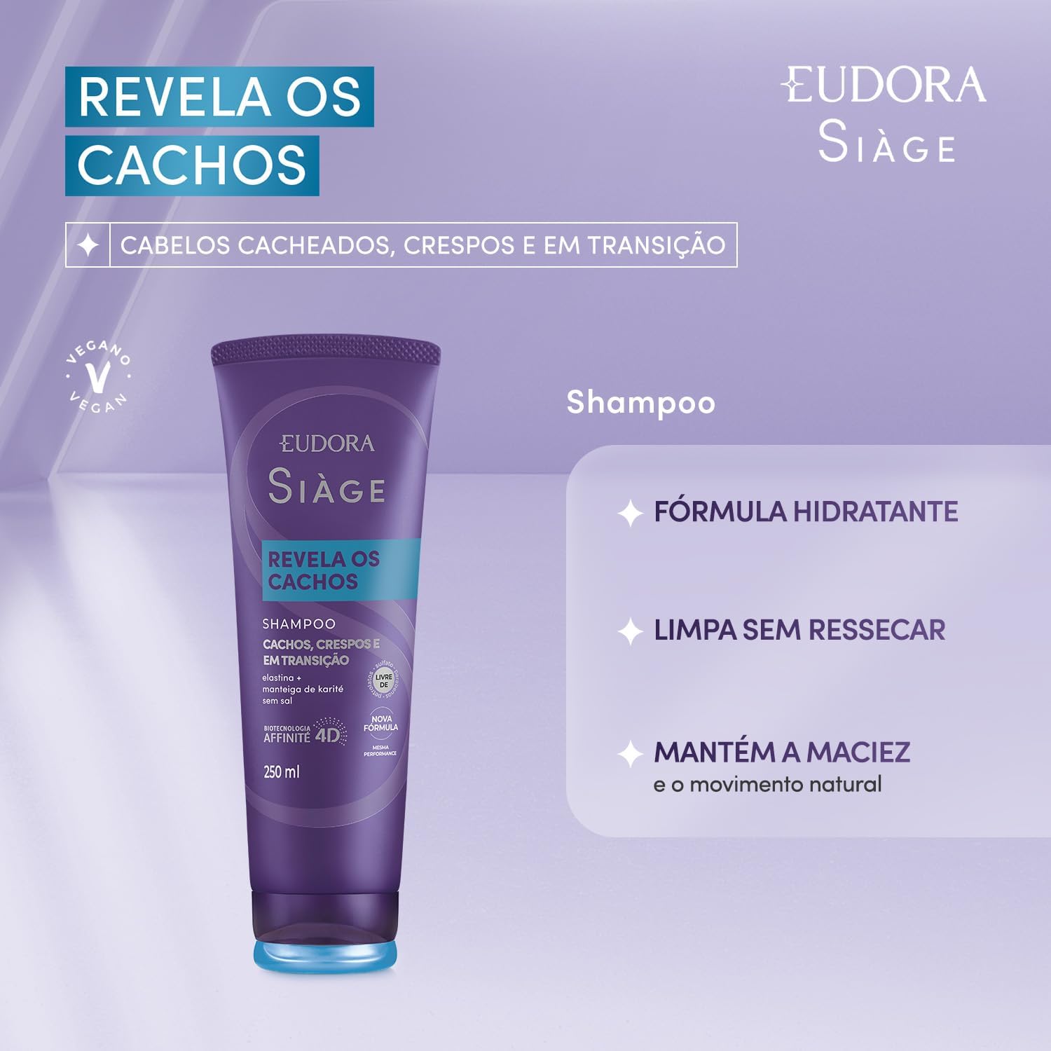 EUDORA SIAGE SHAMPOO REVELA OS CACHOS 250ml - Imagem 2
