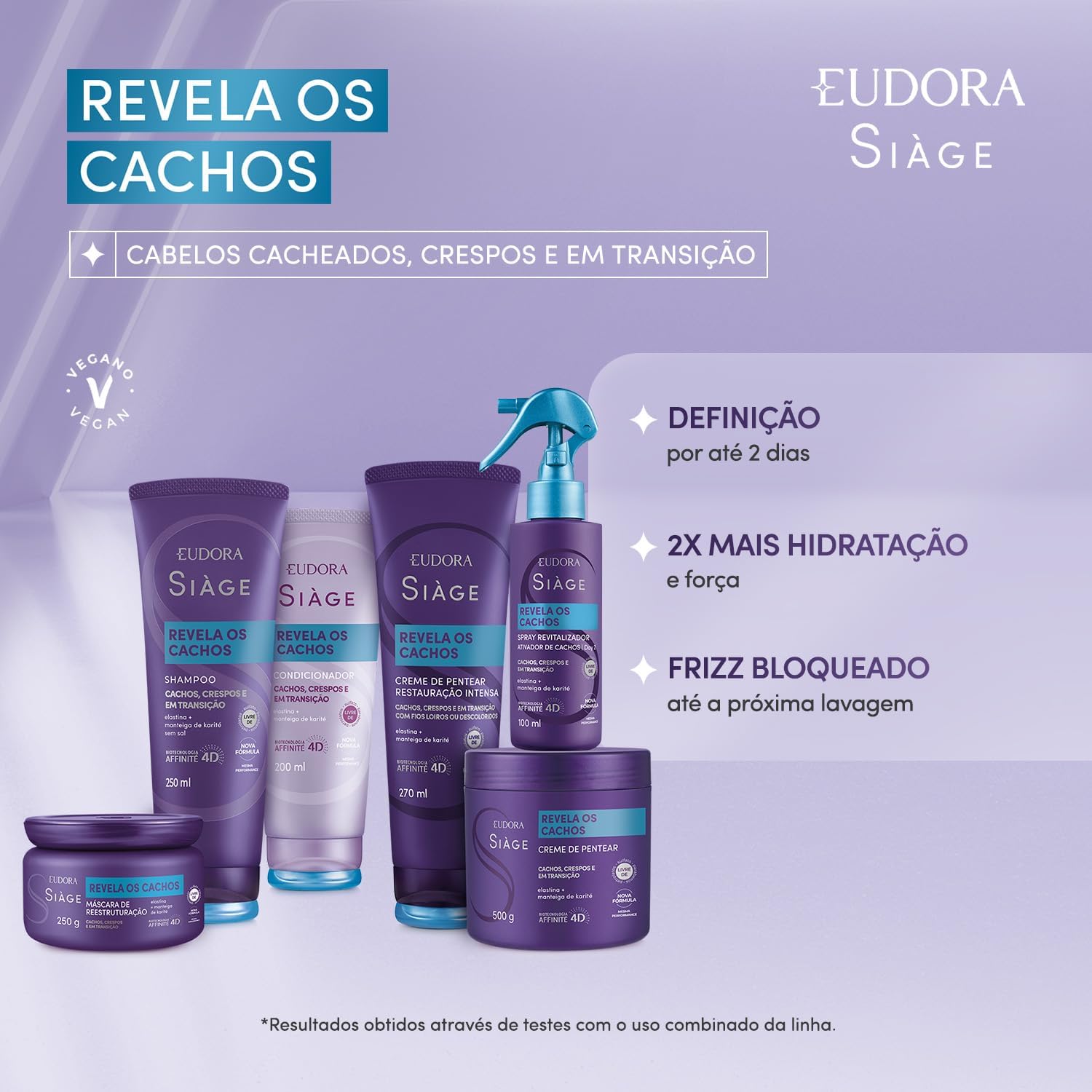 EUDORA SIAGE SHAMPOO REVELA OS CACHOS 250ml - Imagem 4