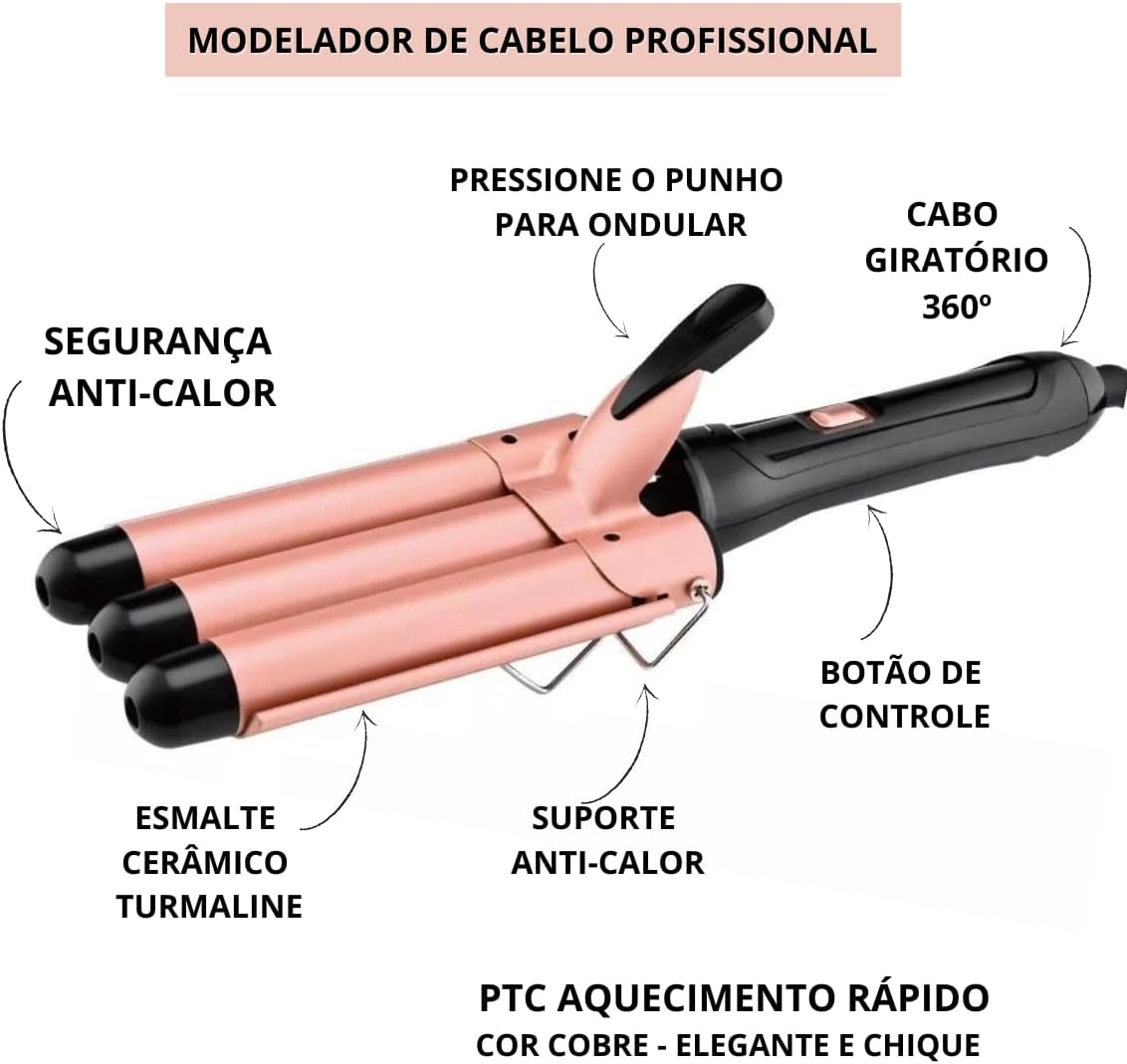 Benedita, Triondas Modelador de Cachos 25mm Profissional - Imagem 2