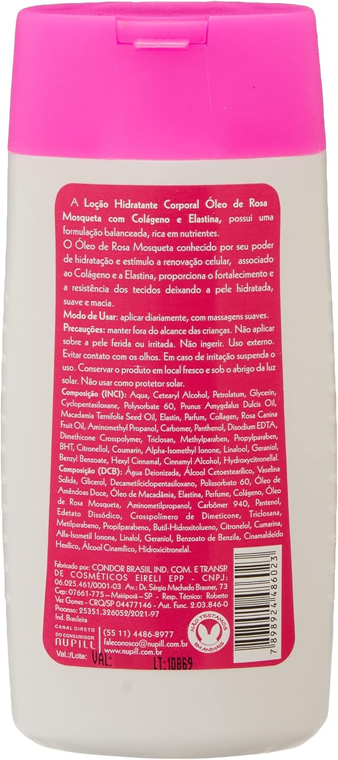 Nupill Loção Corporal Rosa Mosqueta 200G Branco - Imagem 2
